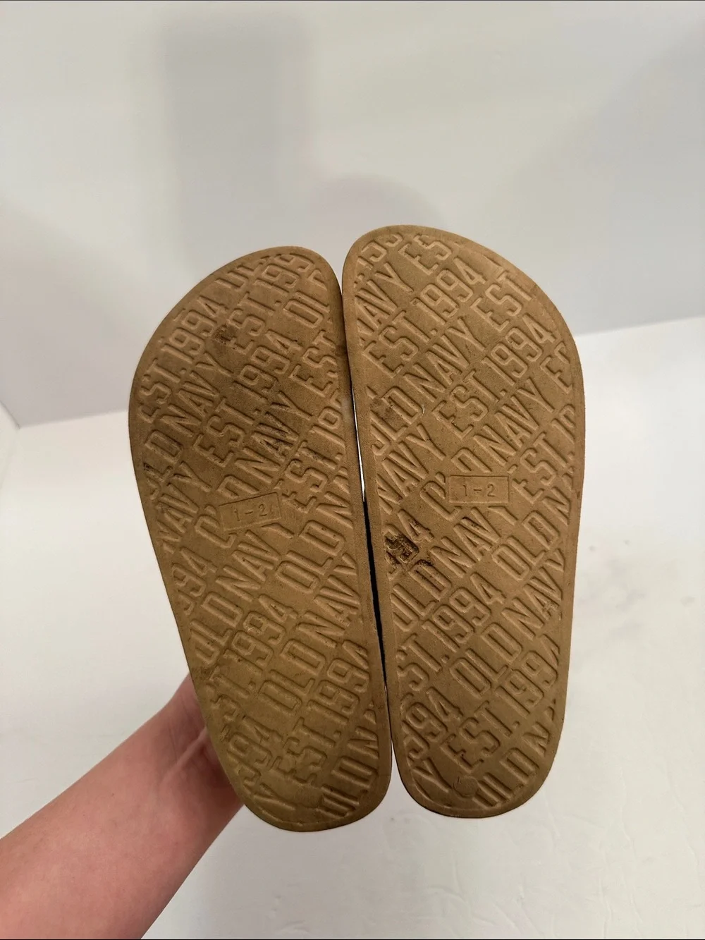 Kids Cheetah Print Double Strap Slide Sandals Size 1-2